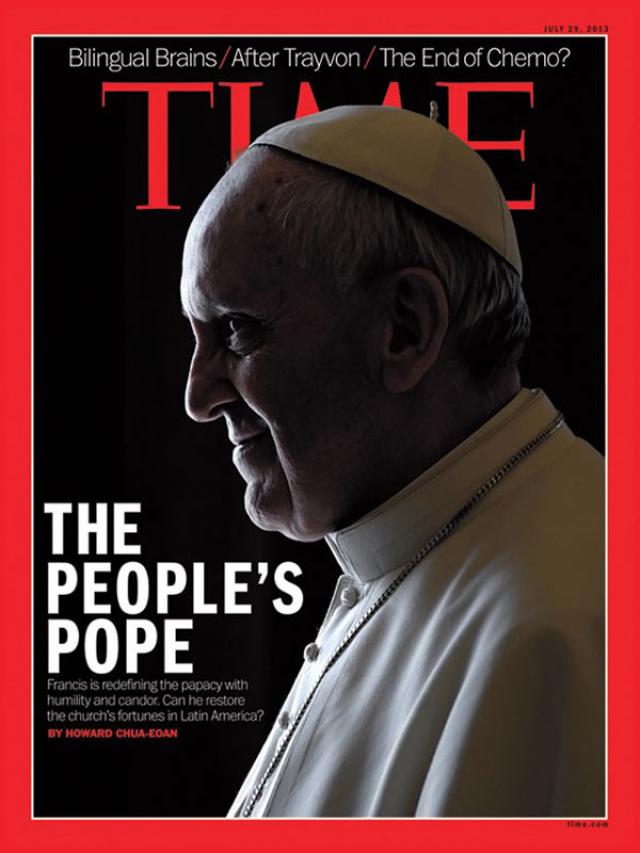 Capa da ‘Time’ com o papa gera polêmica nas redes sociais
