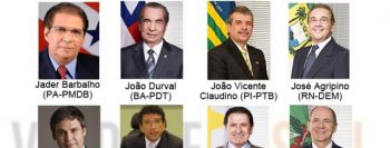 Senadores que votaram contra e a favor do PLC 122