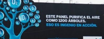 Cidade peruana ganha outdoor que purifica o ar