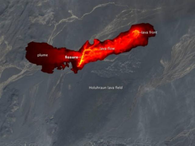 NASA divulga imagens de vulcão em erupção visto do espaço