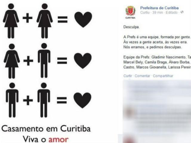 Bancada Evangélica de Curitiba critica e pede explicações à prefeitura da cidade por publicação feit