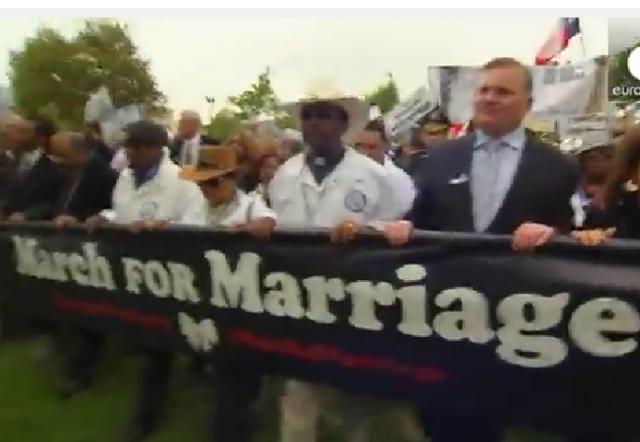 Manifestação contra casamento homossexual em Washington