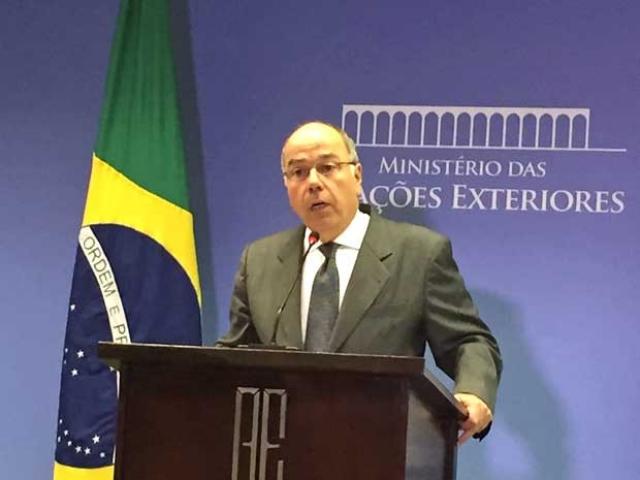 Ministro das Relações Exteriores, Mauro Vieira, em entrevista no Palácio do Itamaraty