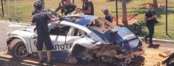 Pedro Piquet capota durante corrida e está hospitalizado em Goiânia; vídeo