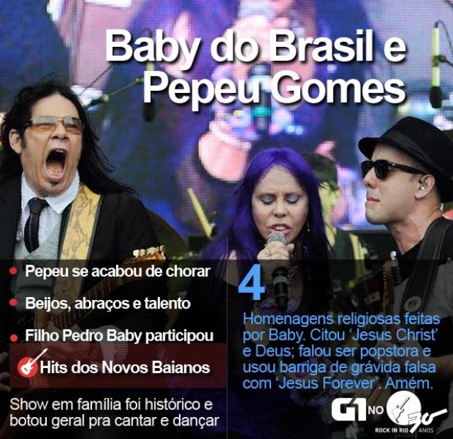 Pepeu Gomes chora ao lado de Baby do Brasil em show histórico com filho