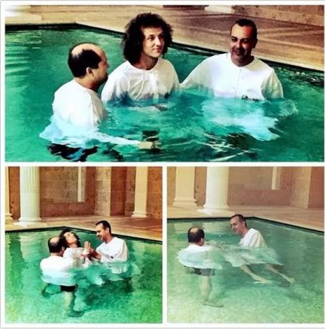 Novas fotos mostram batismo de David Luiz na Igreja Hillsong