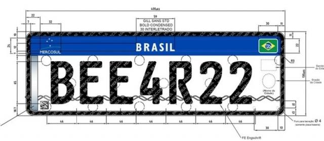 Placas no padrão Mercosul serão obrigatórias nos carros até o ano 2020