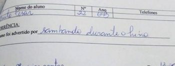 Aluno samba durante execução do hino nacional na escola e advertência faz sucesso nas redes