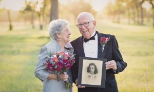 Casal comemora 70 anos de casamento com ensaio fotográfico que nunca tiveram