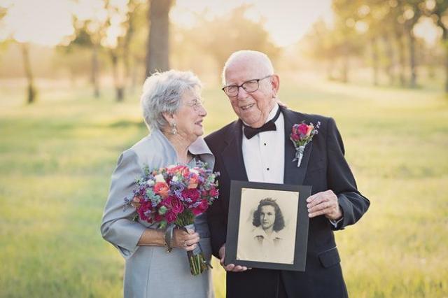Casal comemora 70 anos de casamento com ensaio fotográfico que nunca tiveram