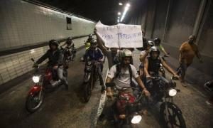 Túnel Santa Bárbara é fechado por manifestação