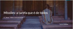 Missões: a tarefa que é de todos