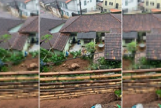 Deslizamento assusta moradores de cidade histórica em Minas Gerais