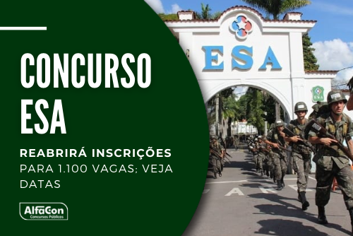 Sai edital do concurso ESA com 1.100 vagas para sargentos