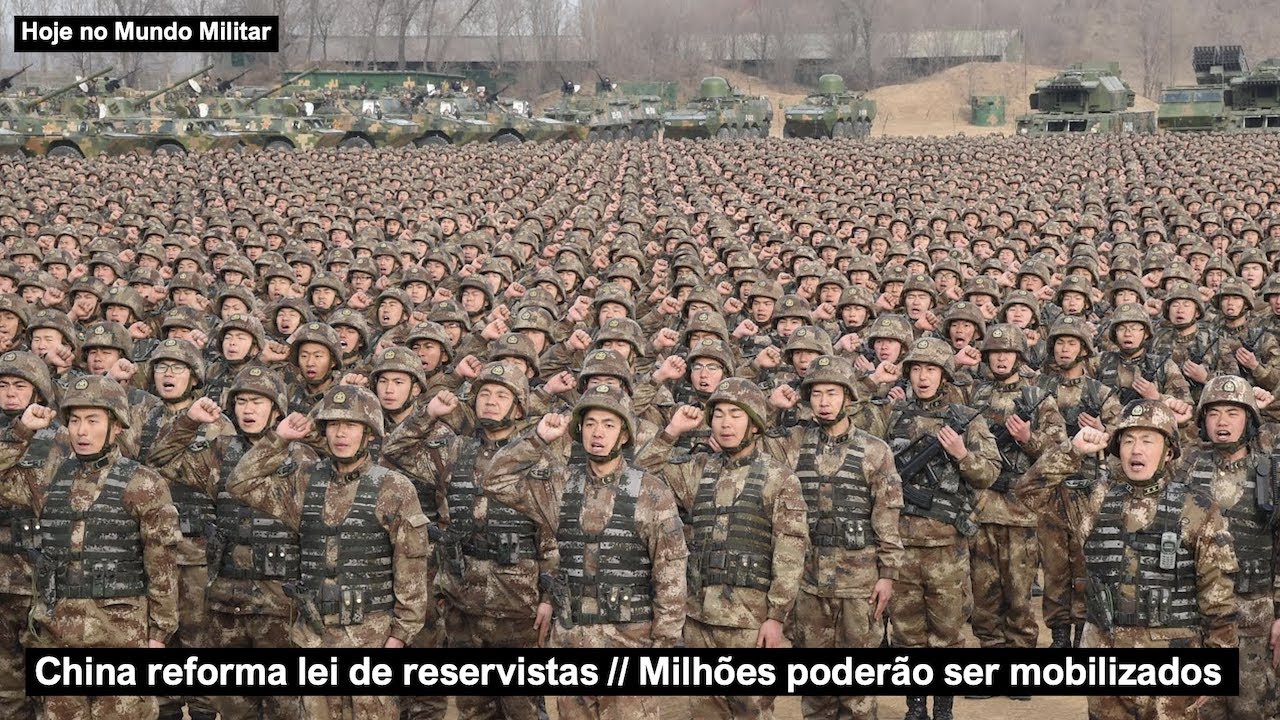 República Popular da China (CHINA) convoca TODOS os seus reservistas acima de 18 anos a se apresentarem a partir de 01 de março em seus respectivos distritos militares!