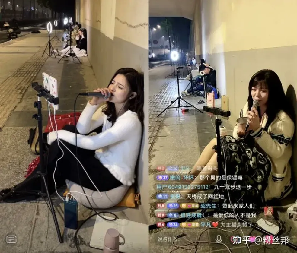Streamers na China fazem transmissões na rua para driblar algoritmo