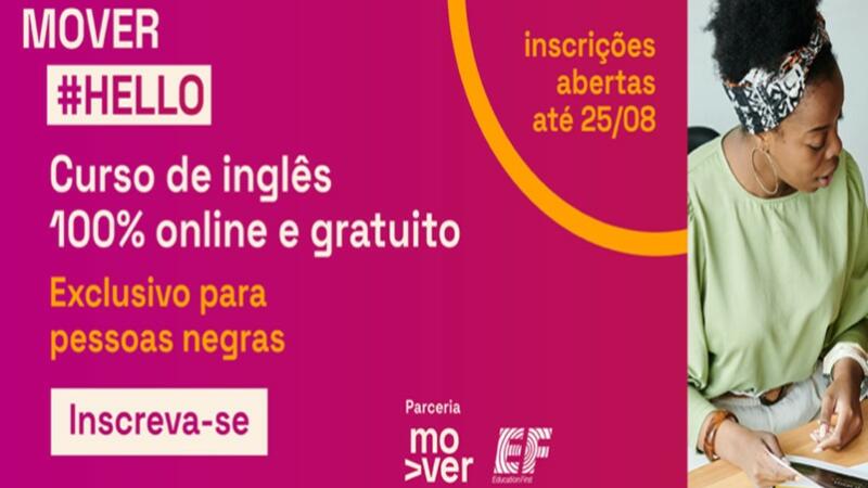 Oportunidade de curso de inglês gratuito para pretos e pardos